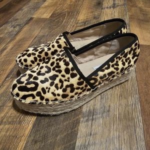 Steve Madden Alexia Leopard Espadrille Shoes Size 7
